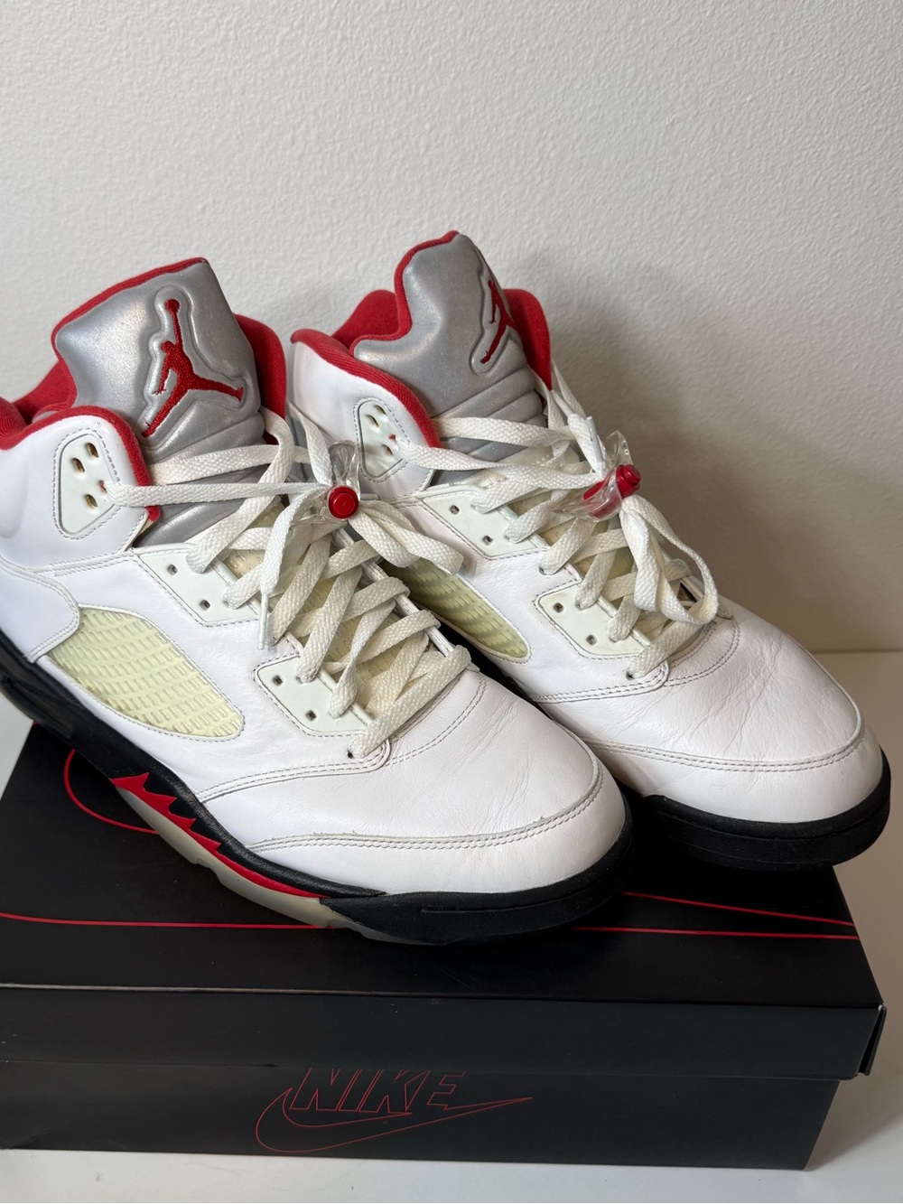 Air Jordan 5 Retro Fire Red Silver Tongue 2020 DA1911-102 Men’s Size 13